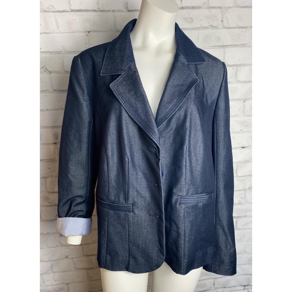 Lane Bryant denim stretchy blazer size 18